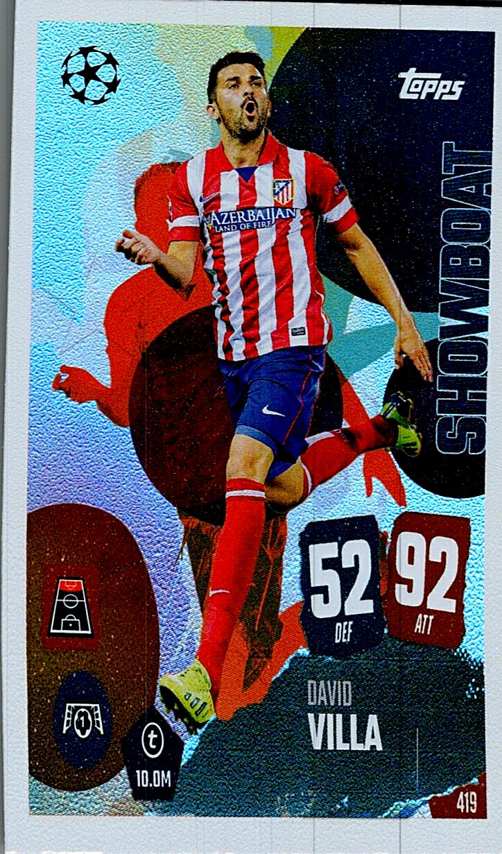 MATCH ATTAX CHAMPIONS LEAGUE 2025/2026 DAVID VILLA SHOWBOAT Nº419
