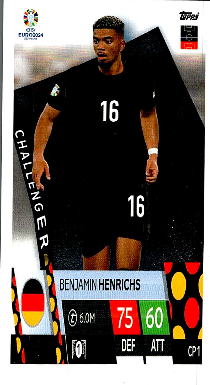 TOPPS UEFA EURO 2024 BENJAMIN HENRICHS CHALLENGER CP 1