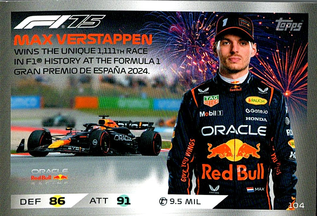 Turbo Attax 2025 MAX VERSTAPPEN nº104