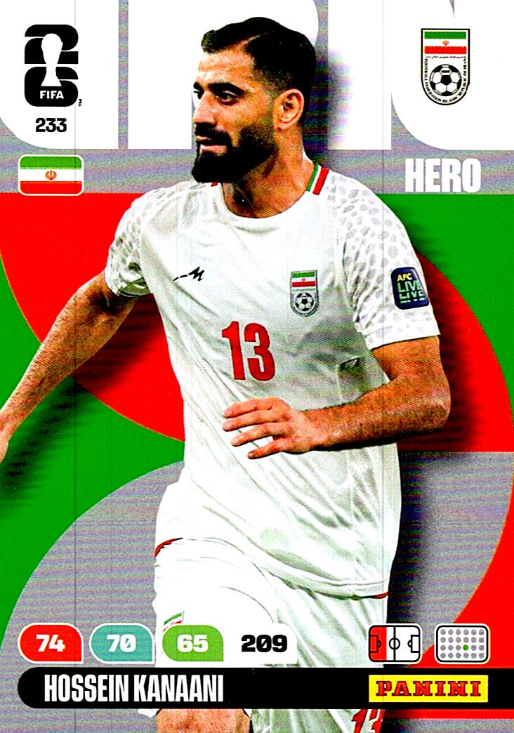 ADRENALYN WORLD CUP 2026 HOSSEIN KANAANI IRAN Nº233
