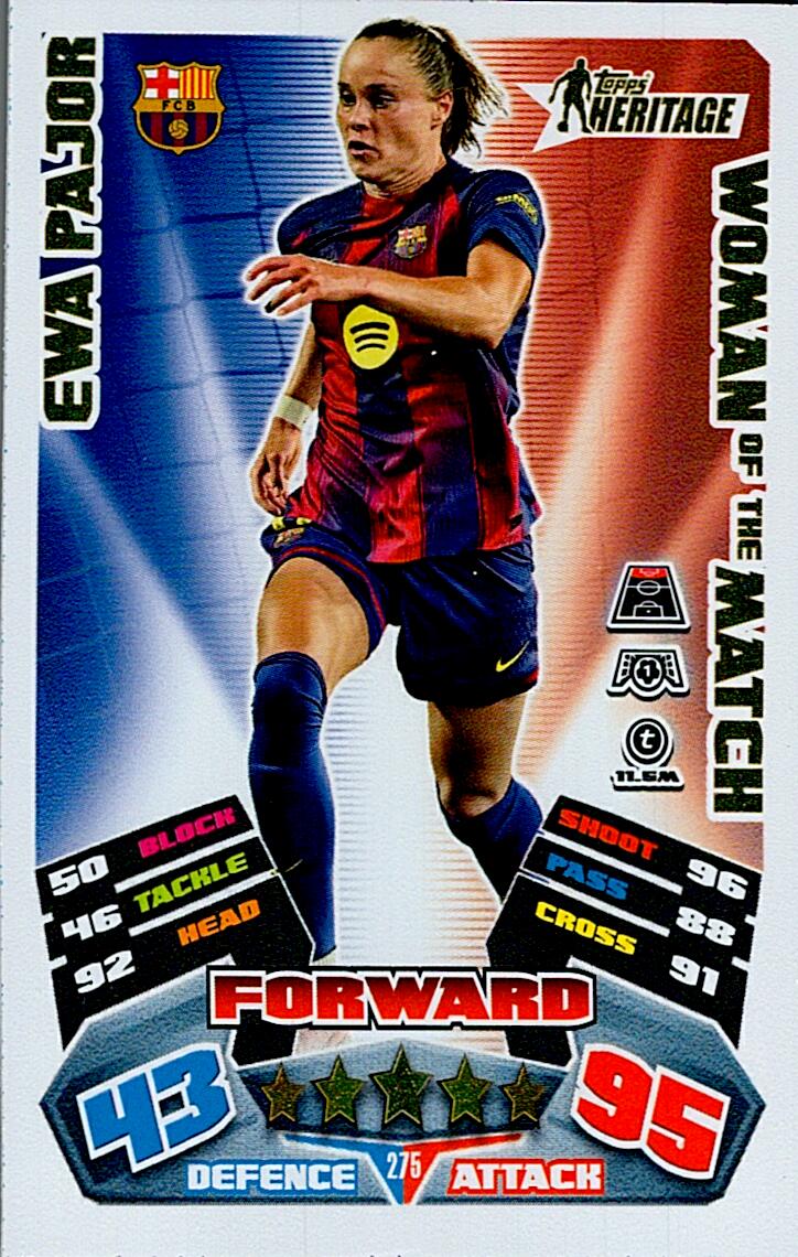 TOPPS MATCH ATTAX EXTRA 2025/26 EWA PAJOR TOPPS HERITAGE Nº274