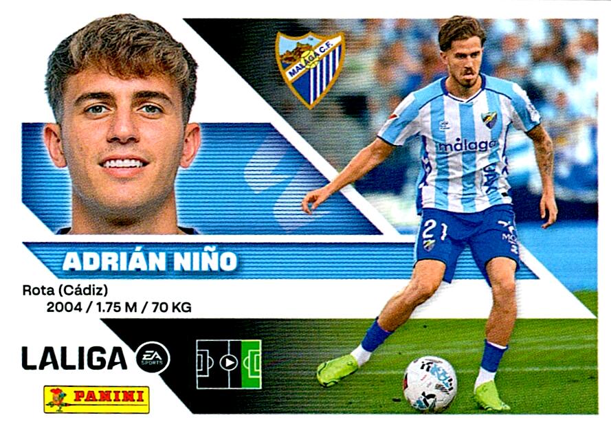 LIGA ESTE 2026/2027  MÁLAGA CF ADRIÁN NIÑO Nº18