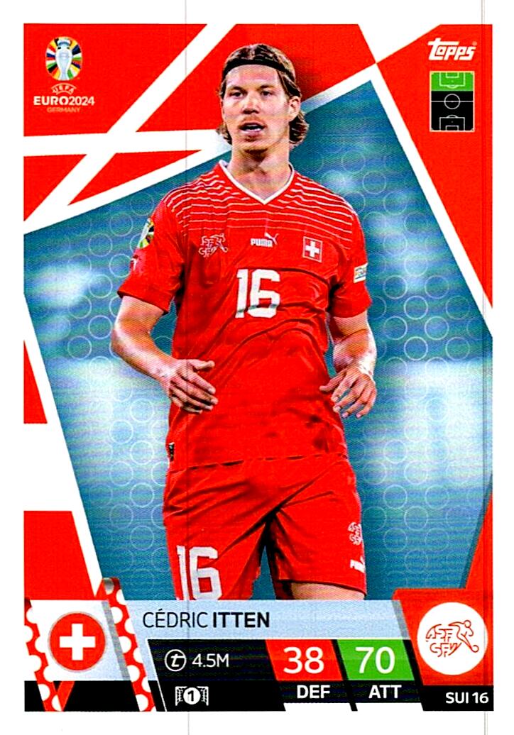 TOPPS MATCH ATTAX UEFA EURO 2024 CEDRIC ITTEN SUIZA NºSUI16