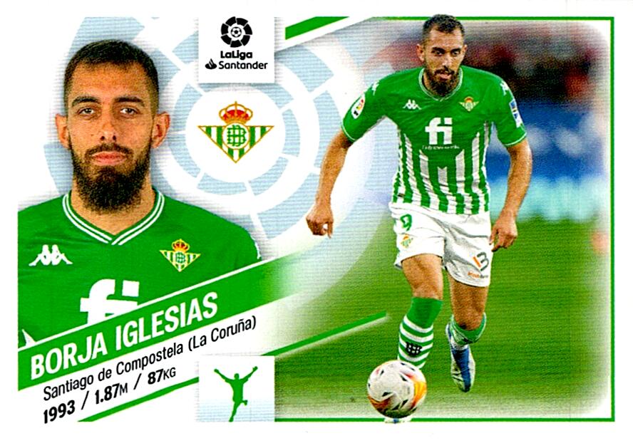 Cromo Liga Este 2022/2023 BORJA IGLESIAS REAL BETIS Nº19