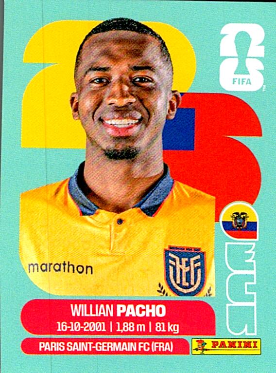 STICKERS FIFA WORLD CUP 2026 WILLIAN PACHO NºECU 6
