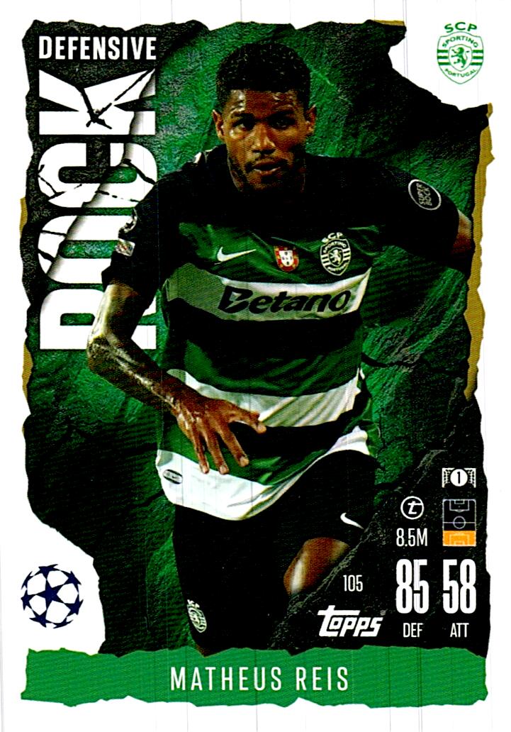 Match Attax Extra 2025 Matheus Reis Defensive Rock nº105