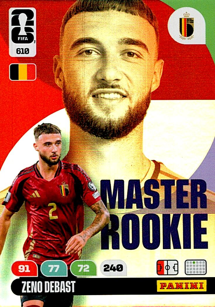 ADRENALYN WORLD CUP 2026 ZENO DEBAST MASTER ROOKIE Nº610