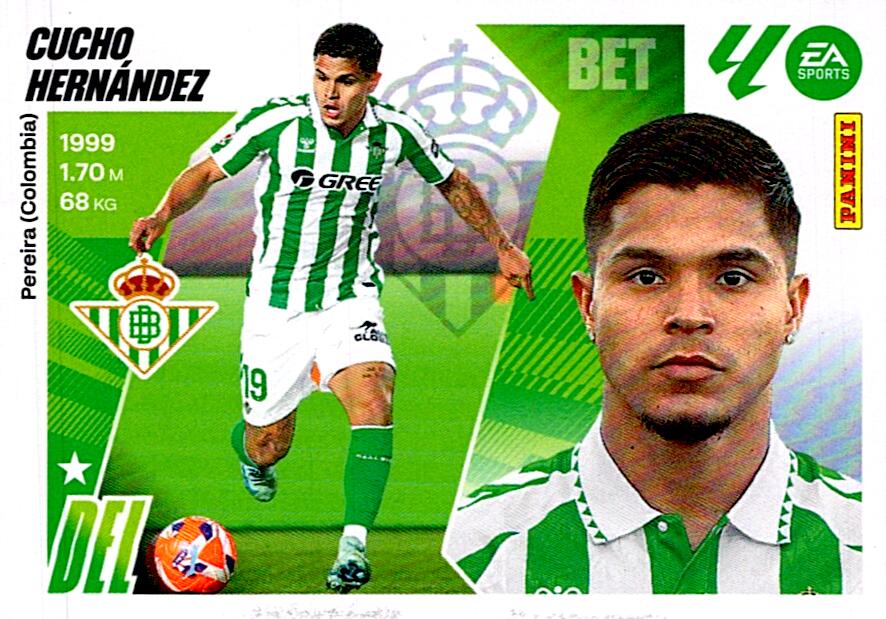 LIGA ESTE 2025/2026 REAL BETIS CUCHO HERNANDEZ Nº20