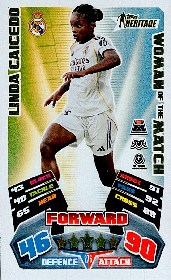 TOPPS MATCH ATTAX EXTRA 2025/26 LINDA CAICEDO TOPPS HERITAGE Nº275