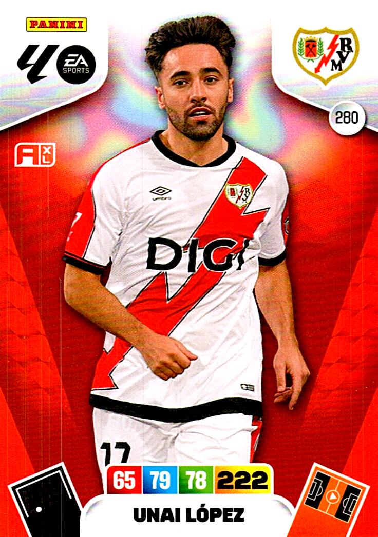 ADRENALYN LA LIGA 2025/2026 UNAI LOPEZ RAYO VALLECANO Nº280