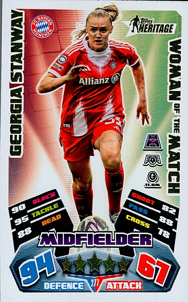 TOPPS MATCH ATTAX EXTRA 2025/26 GEORGIA STANWAY TOPPS HERITAGE Nº276