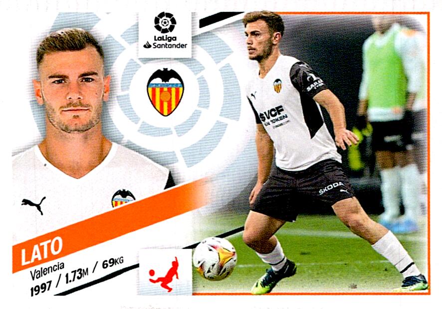 Cromo Liga Este 2022/2023 LATO VALENCIA CF Nº10B