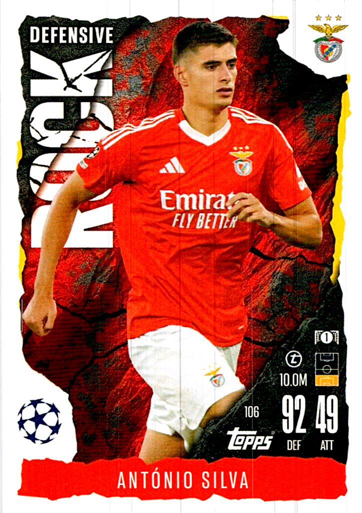 Match Attax Extra 2025 António Silva Defensive Rock nº106