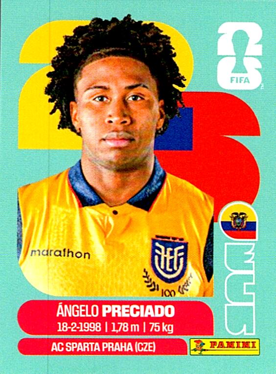 STICKERS FIFA WORLD CUP 2026 ANGELO PRECIADO NºECU 7