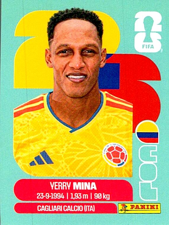 STICKERS FIFA WORLD CUP 2026 YERRY MINA NºCOL 5