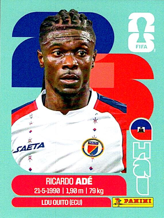 STICKERS FIFA WORLD CUP 2026 RICARDO ADE NºHAI 6