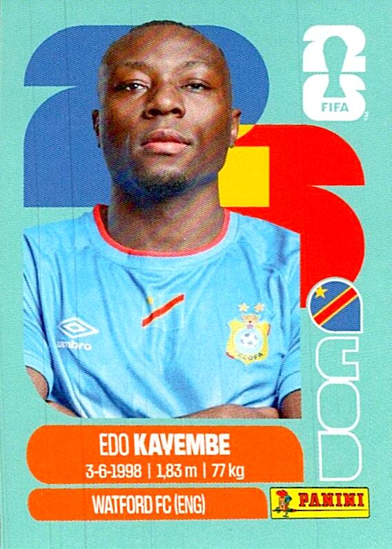 STICKERS FIFA WORLD CUP 2026 EDO KAYEMBE NºCOD 10