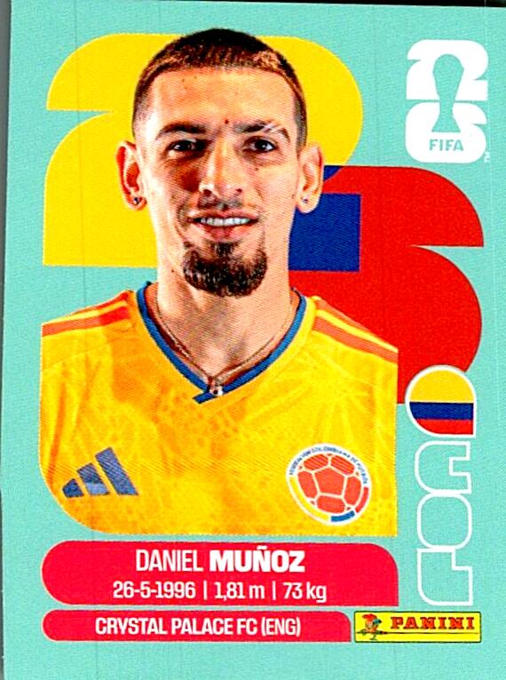 STICKERS FIFA WORLD CUP 2026 DANIEL MUÑOZ NºCOL 6
