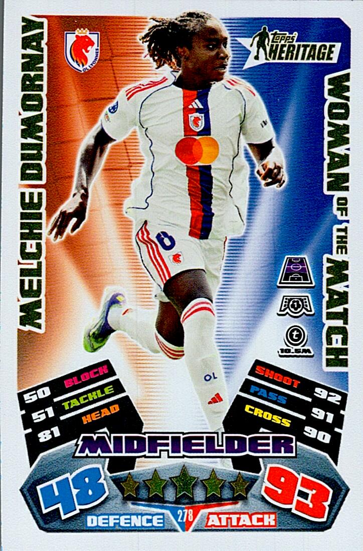 TOPPS MATCH ATTAX EXTRA 2025/26 MELCHIE DUMORNAY TOPPS HERITAGE Nº278