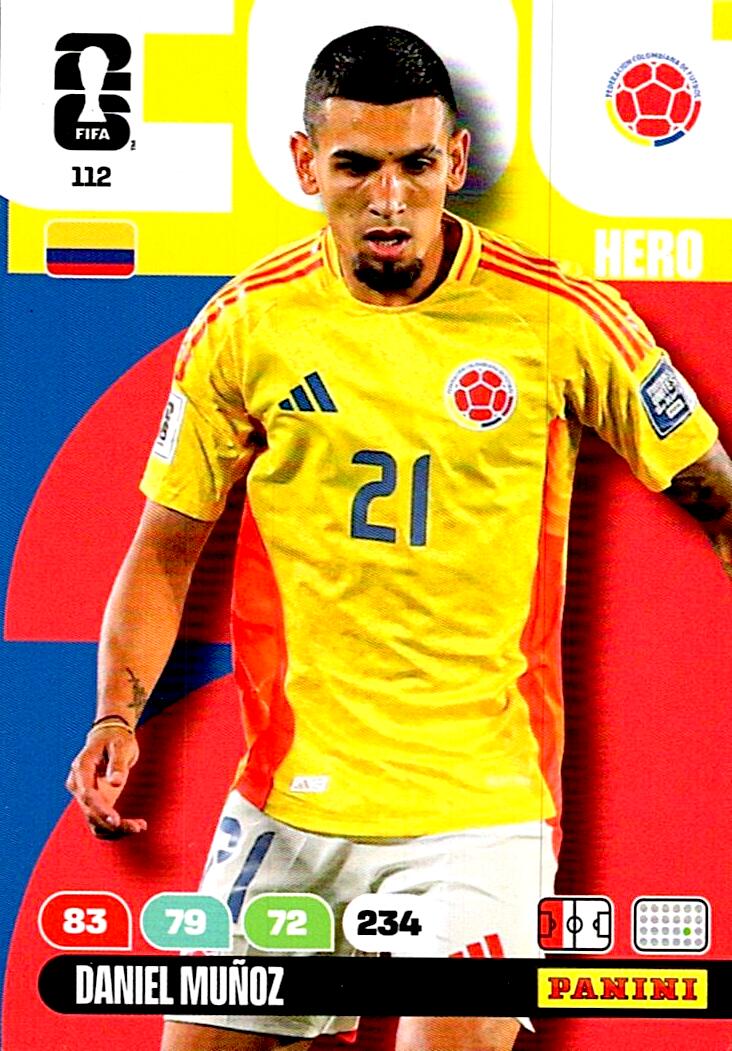 ADRENALYN WORLD CUP 2026 DANIEL MUÑOZ COLOMBIA Nº112
