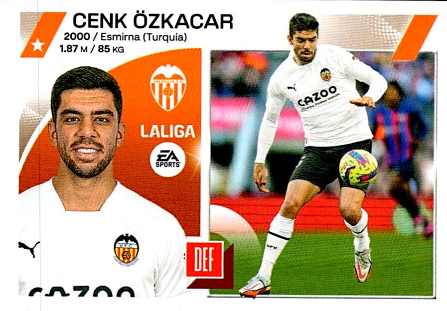 LIGA ESTE 2023/24 CENK OZKACAR VALENCIA CF Nº9 BIS COLOCA SEGUNDA EDICION