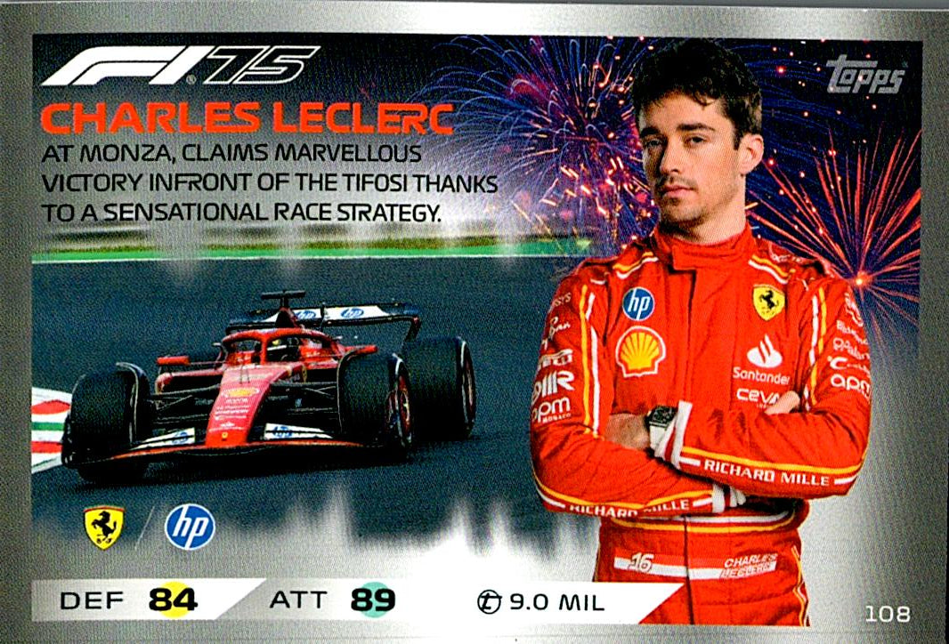 Turbo Attax 2025 CHARLES LECLERC nº108