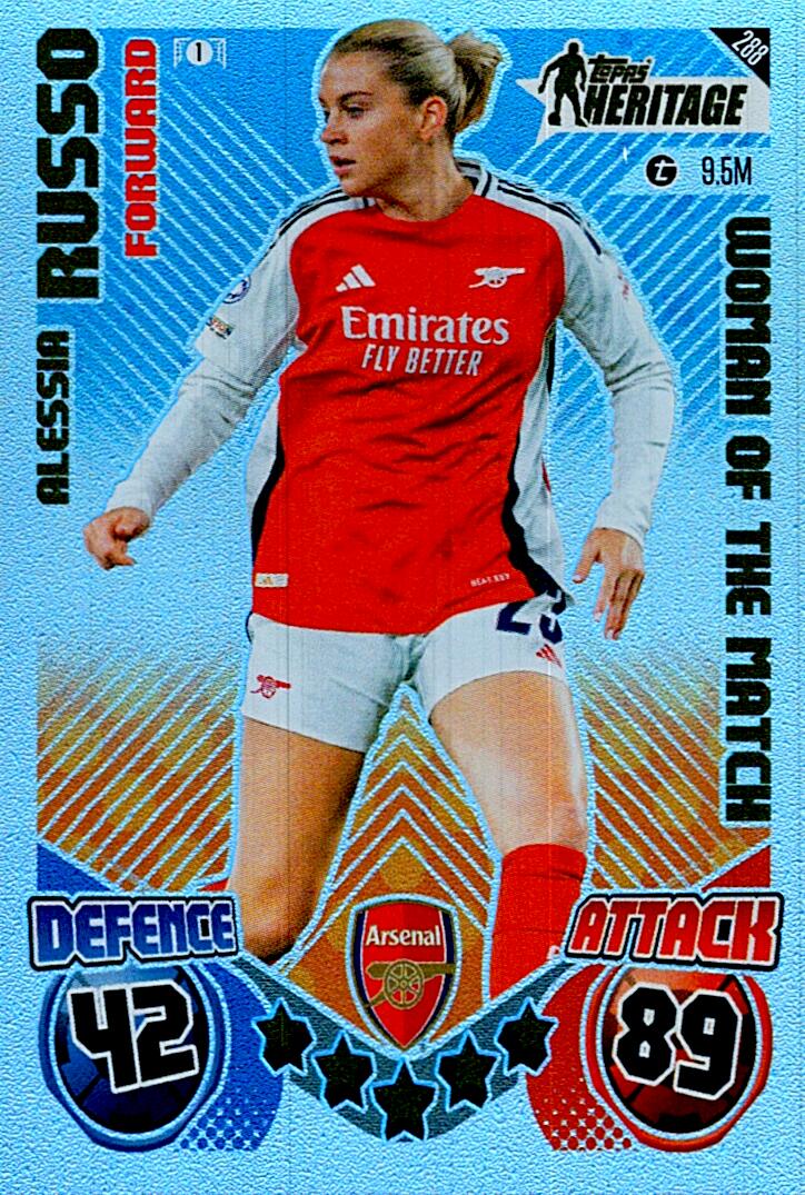 Match Attax Extra 2025 Alessia Russo Topps Heritage nº288
