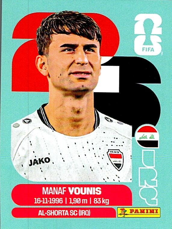 STICKERS FIFA WORLD CUP 2026 MANAF YOUNIS NºIRQ 8
