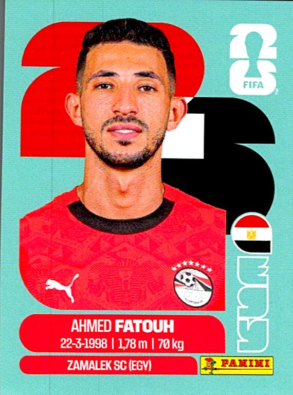 STICKERS FIFA WORLD CUP 2026 AHMED FATOUH NºEGY 9