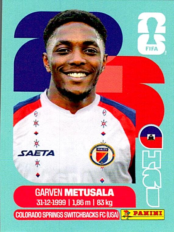 STICKERS FIFA WORLD CUP 2026 GARVEN METUSALA NºHAI 8