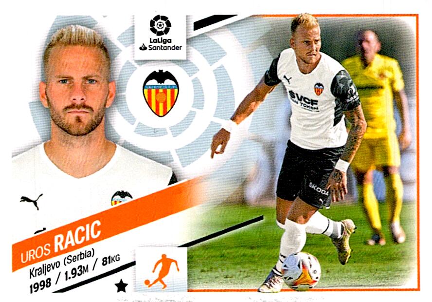 Cromo Liga Este 2022/2023 RACIC VALENCIA CF Nº13