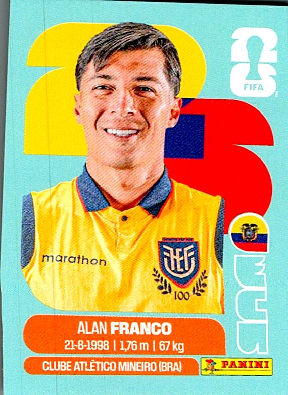 STICKERS FIFA WORLD CUP 2026 ALAN FRANCO NºECU 10