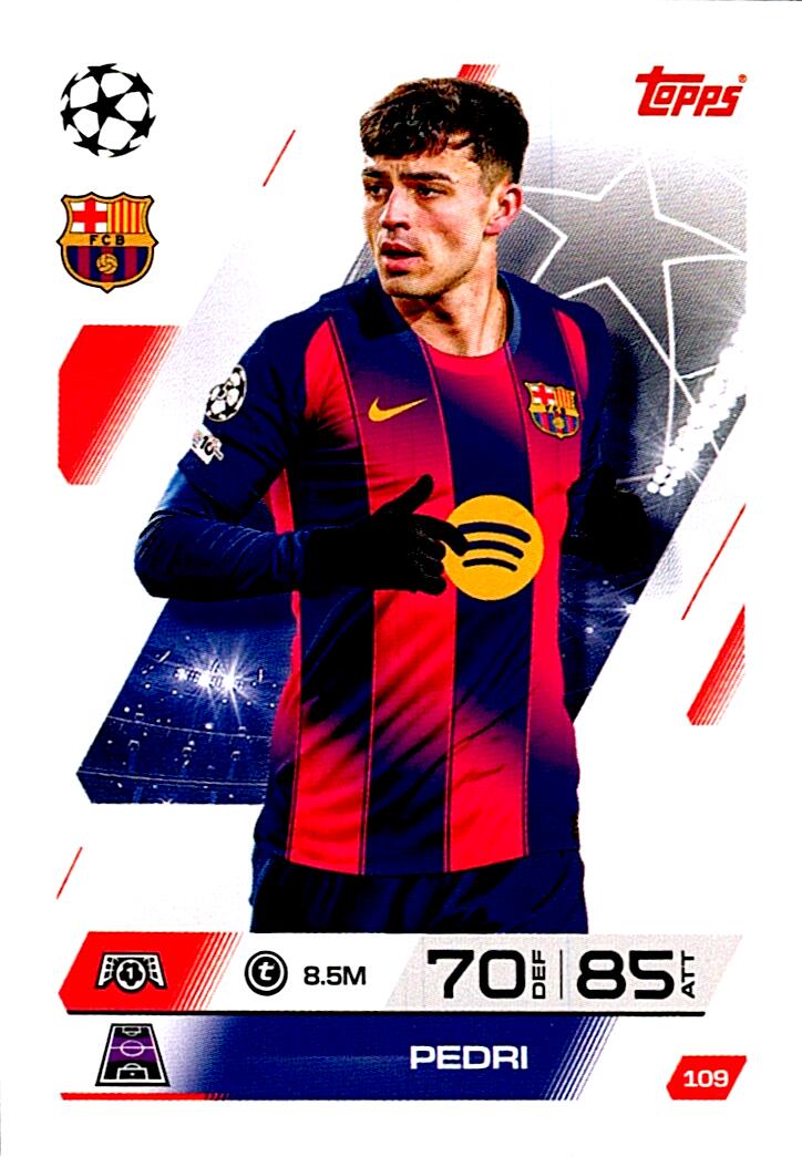 MATCH ATTAX CHAMPIONS LEAGUE 2025/2026 PEDRI Nº109