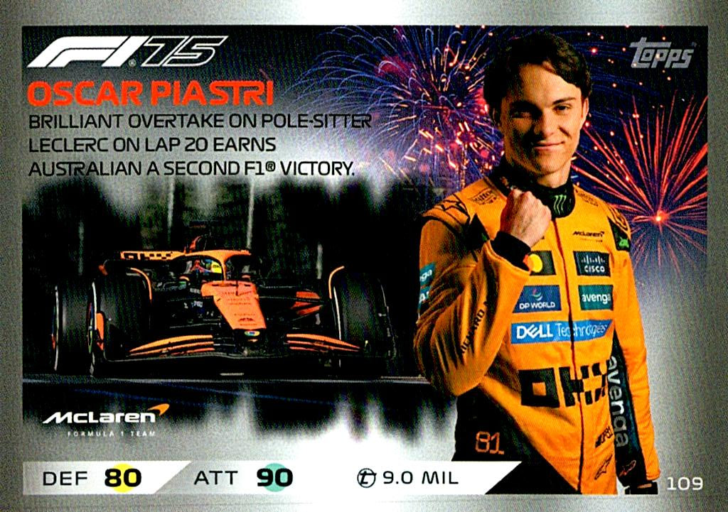 Turbo Attax 2025 OSCAR PIASTRI nº109