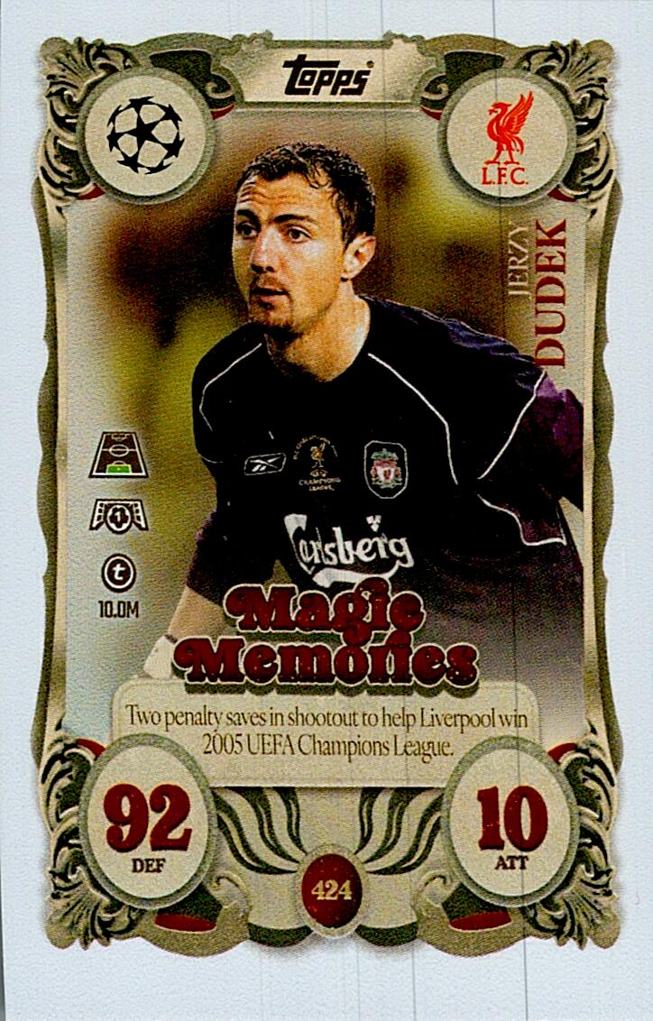 MATCH ATTAX CHAMPIONS LEAGUE 2025/2026 DUDEK MAGIE MEMORIES Nº424