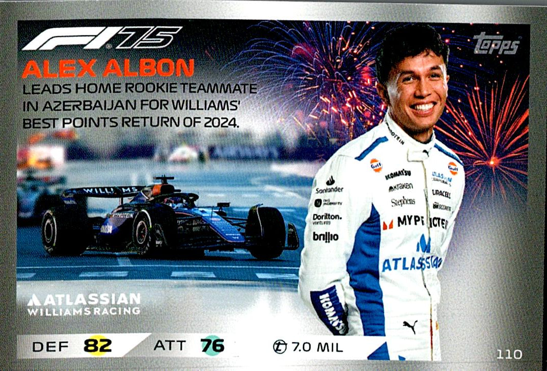 Turbo Attax 2025 ALEX ALBON nº110
