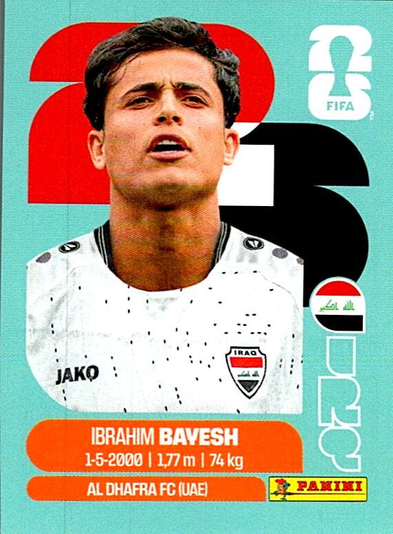STICKERS FIFA WORLD CUP 2026 IBRAHIM BAYESH NºIRQ 11