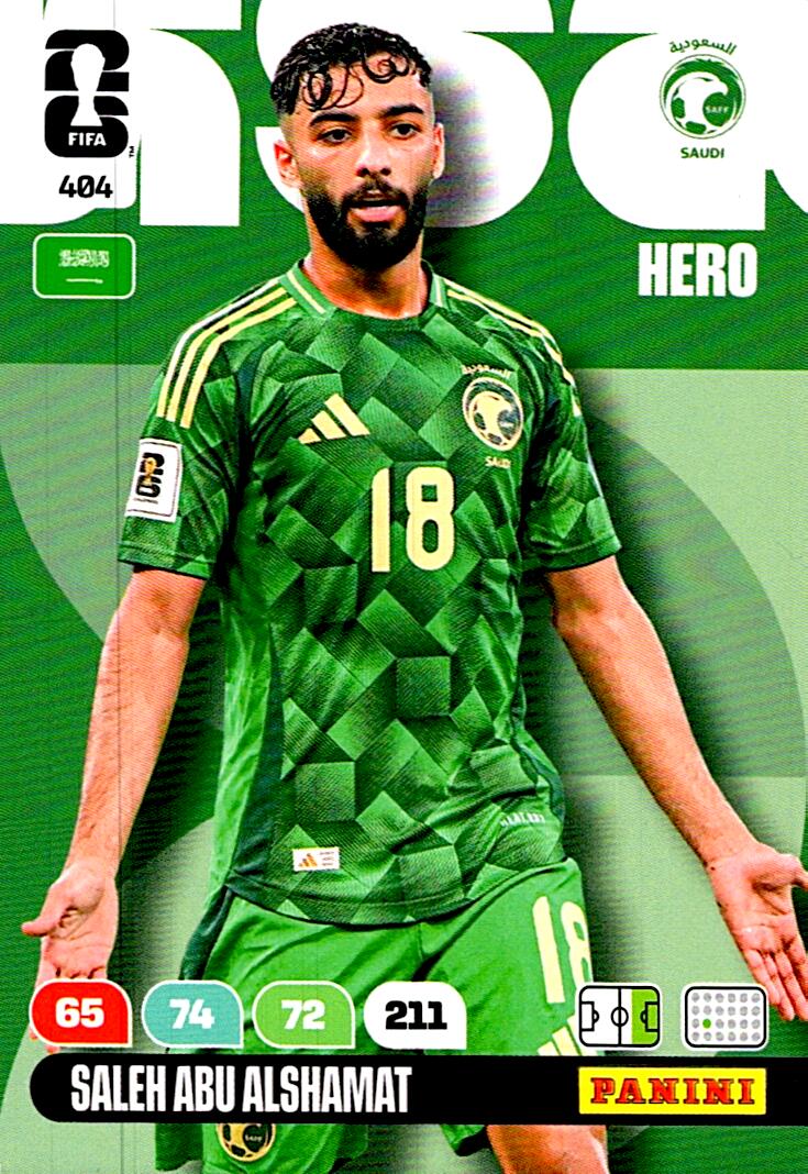 ADRENALYN WORLD CUP 2026 SALEH ABU ALSHAMAT SAUDI ARABIA Nº404