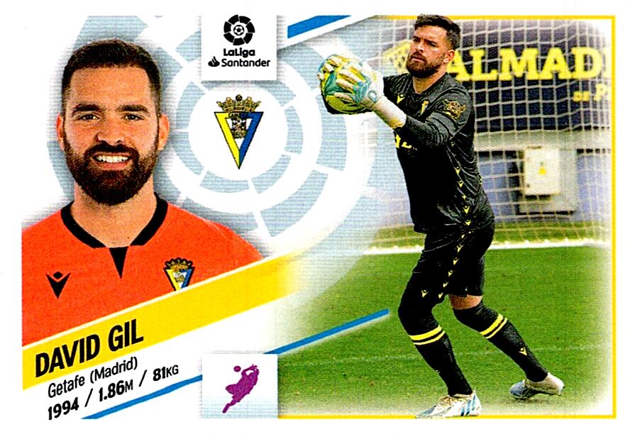Cromo Liga Este 2022/2023 DAVID GIL CADIZ CF Nº4