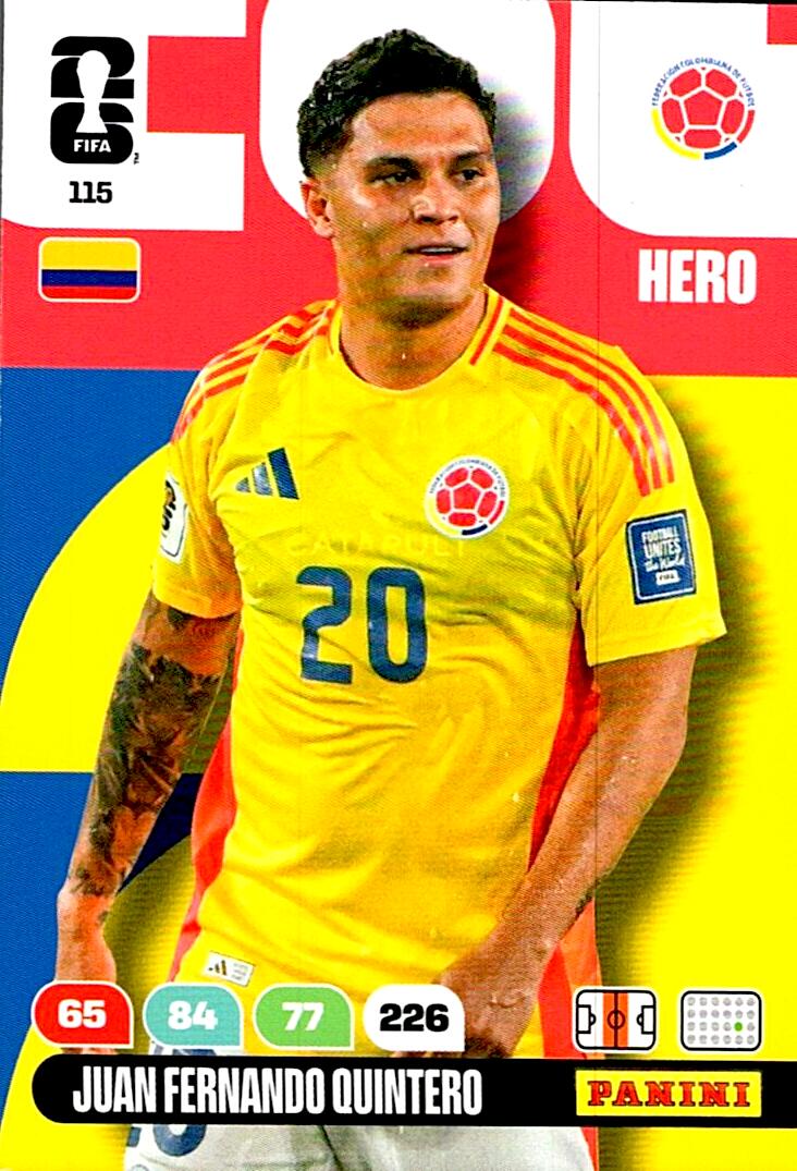 ADRENALYN WORLD CUP 2026 JUAN FERNANDO QUINTERO COLOMBIA Nº115