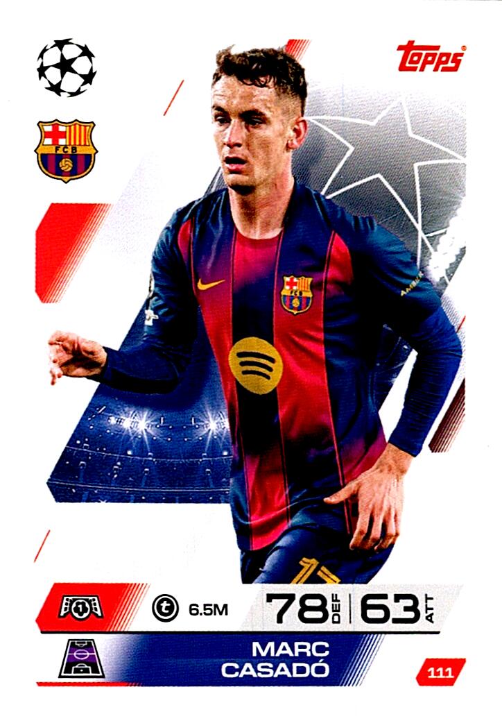 MATCH ATTAX CHAMPIONS LEAGUE 2025/2026 MARC CASADO Nº111