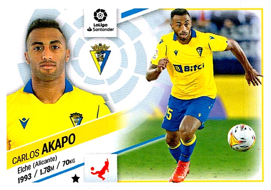 Cromo Liga Este 2022/2023 AKAPO CADIZ CF Nº5