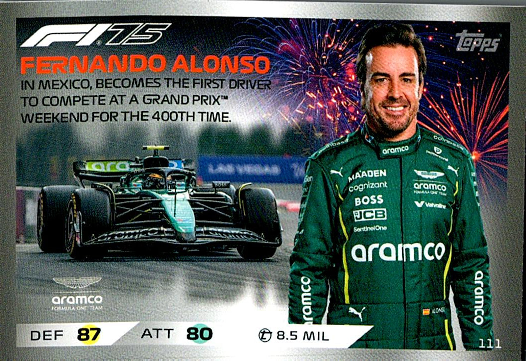 Turbo Attax 2025 FERNANDO ALONSO nº111