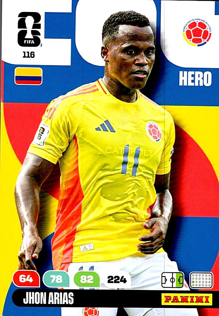 ADRENALYN WORLD CUP 2026 JHON ARIAS COLOMBIA Nº116