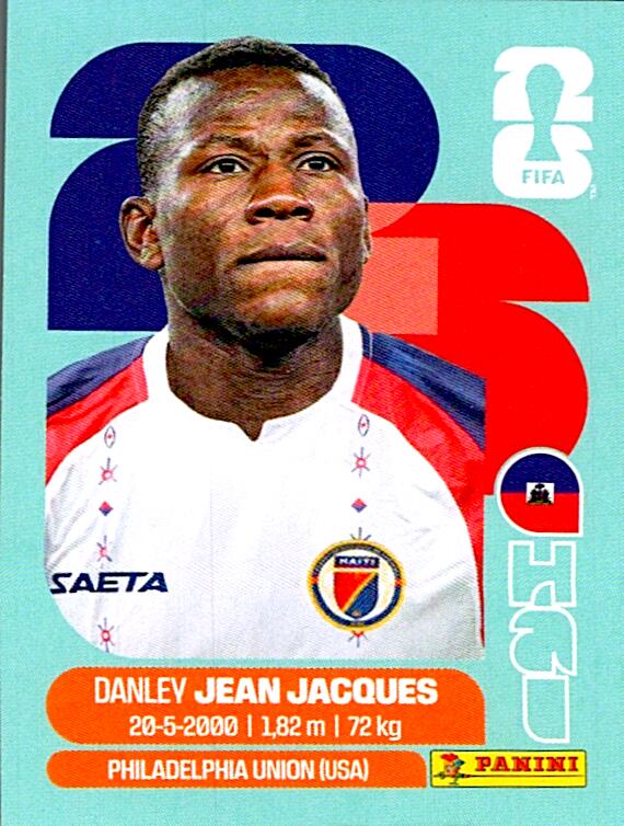 STICKERS FIFA WORLD CUP 2026 DANLEY JEAN JACQUES NºHAI 11