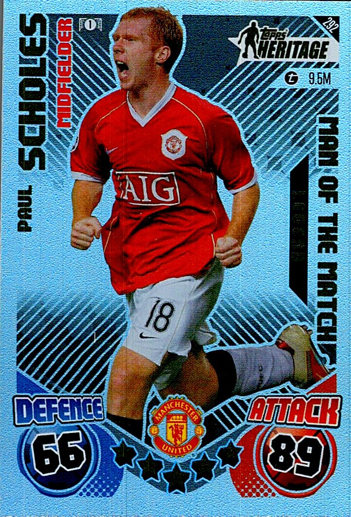 Match Attax Extra 2025 Paul Scholes Topps Heritage nº292