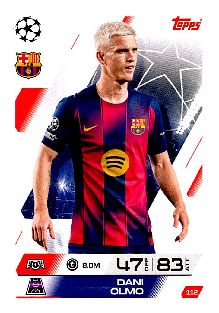 MATCH ATTAX CHAMPIONS LEAGUE 2025/2026 DANI OLMO Nº112