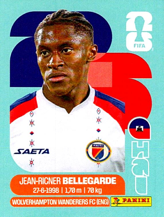 STICKERS FIFA WORLD CUP 2026 JEAN-RICNER BELLEGARDE NºHAI 12
