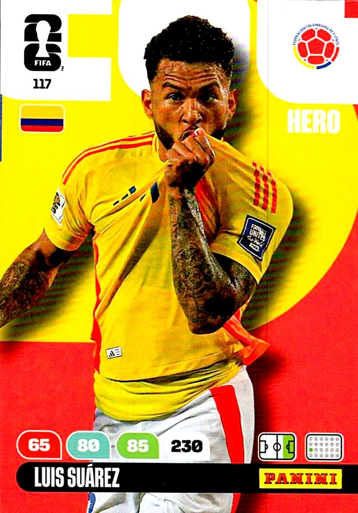 ADRENALYN WORLD CUP 2026 LUIS SUAREZ COLOMBIA Nº117