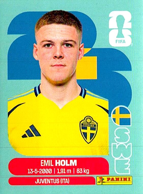 STICKERS FIFA WORLD CUP 2026 EMIL HOLM NºSWE 5